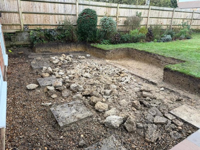 indian sandstone patio retaining wall tonbridge kent 12