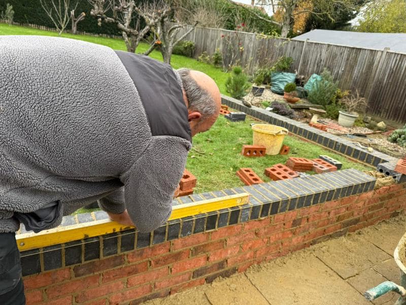 indian sandstone patio retaining wall tonbridge kent 13