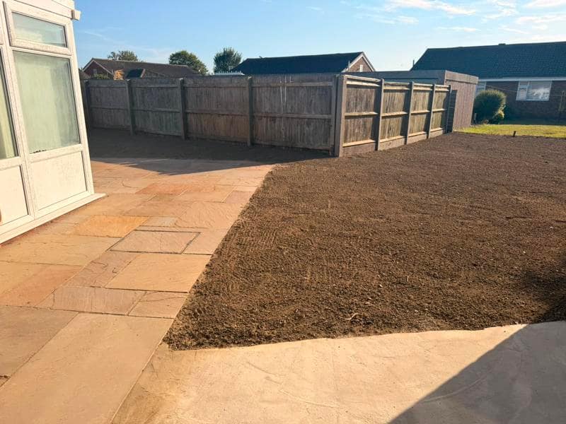 indian sandstone patio garden makeover new romney 4